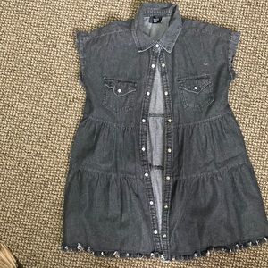Vici button up mini dress